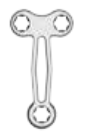Claw II 3 hole T plate